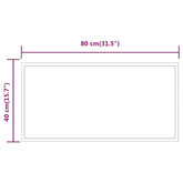 vidaXL Lustro łazienkowe z LED, 80x40 cm