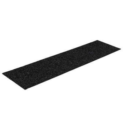 Maty na schody samoprzylepne 15 szt. 76x20 cm czarne prostokątne