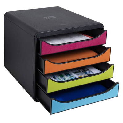 Exacompta Organizer z 4 szufladkami na biurko Harlequin