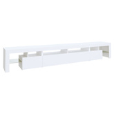 vidaXL Szafka pod TV z oświetleniem LED, biała, 260x36,5x40 cm
