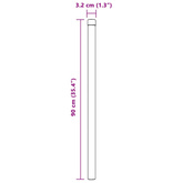 Słupek ogrodzeniowy. 2 szt. srebrny 90 cm