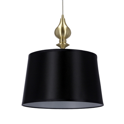 Lampa wisząca z abażurem Prima klasyczna czarna do salonu E27