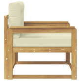 Środkowa sofa ogrodowa Poliester Biały