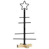 Metalowa choinka świąteczna z podstawą Czarny 59,5 cm