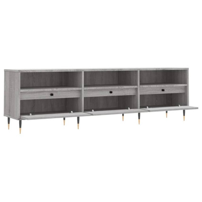 vidaXL Szafka pod TV, szary dąb sonoma, 150x30x44,5 cm wariant 5