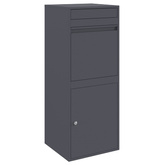Skrzynka na przesyłki z drzwiami Antracyt 41 x 38 x 103 cm Stal