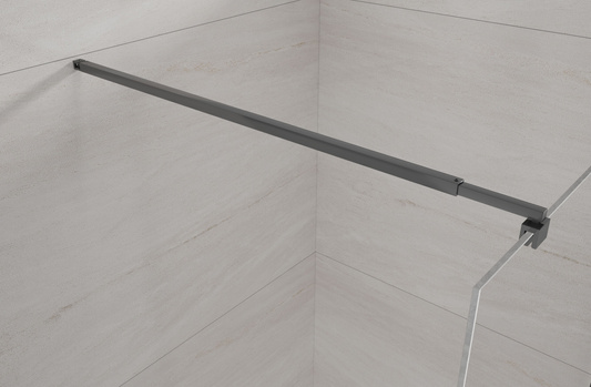 Kabina walk-in ii 100x200cm transp 8mm shiny-glass czarny AK-32-101-S Invena