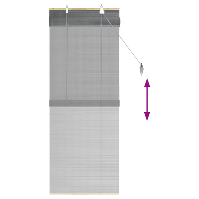 Roleta Szary 40 x 160 cm Bambus