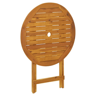 Składany stół ogrodowy, 70 cm, lite drewno akacjowe