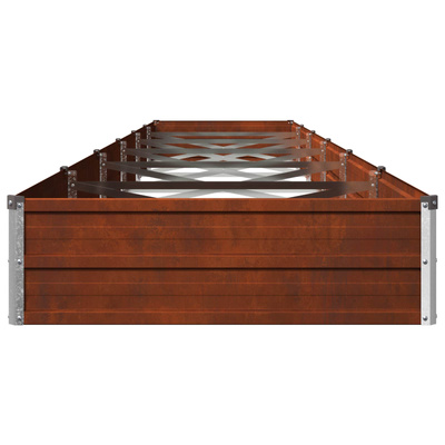 Podniesione Łóżko Ogrodowe Rdzawy 480 x 80 x 24 cm tektura