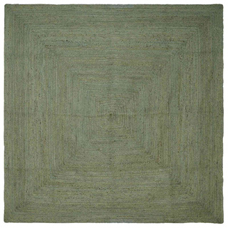 Dywany pokojowe Kwadrat Oliwkowy zielony 200 x 200 cm Juta