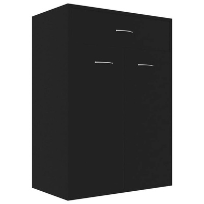 vidaXL Szafka na buty, czarna, 60x35x84 cm, materiał drewnopochodny