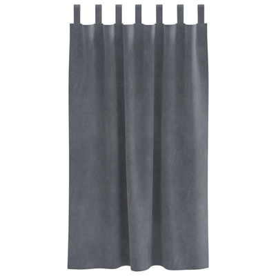 Zasłony zaciemniające 2 pcs Jasnoszary 140 x 175 cm Aksamit