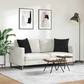 Poduszki na sofę 2 pcs Czarny 50 x 50 cm Tkanina sztruksowa