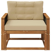Środkowa sofa ogrodowa naturalny