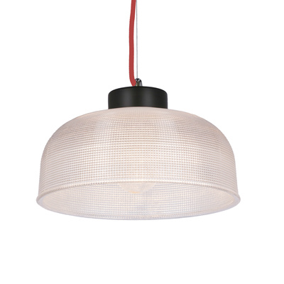 Lampa wisząca 27cm szklana/czerwony kabel Liverpool Ledea 50101288