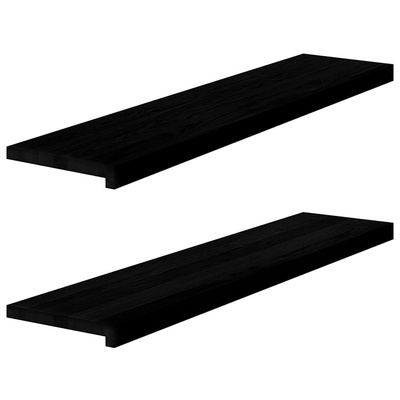 Stopnie schodowe, 2 szt. brązowoczarne 110x25x2 cm lite drewno dębowe