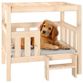vidaXL Legowisko dla psa, 75,5x63,5x70 cm, lite drewno sosnowe