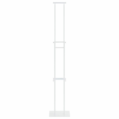 Stoiska na targi Biały 30 x 23,5 x 210 cm Stal