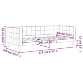 Sofa z funkcją spania, ciemnozielona, 90x200 cm, aksamitna