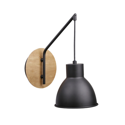 Kinkiet Vario loft czarny metalowy na wysięgniku do salonu E27