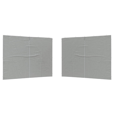 Ściana boczna namiotu na imprezy 2 pcs jasnoszary 400 x 195 cm