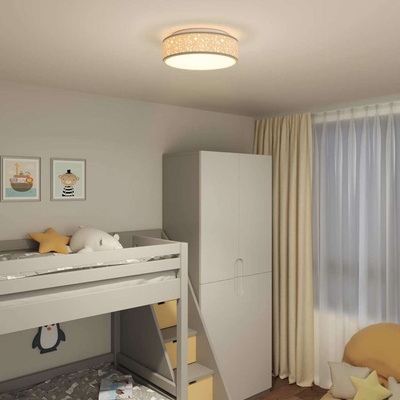 Lampa Sufitowa Ciemnoszary 38 x 38 x 13,5 cm tkanina
