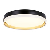 Florida lampa sufitowa plafon biały + złoty + czarny 24w led 38 cm klosz biały