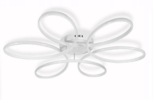 LAMPA DEKORACYJNA OKRĘGI 100W + PILOT BIAŁA DL-J05 FIORE