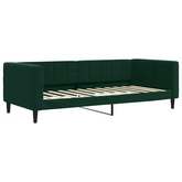 Sofa z funkcją spania, ciemnozielona, 90x200 cm, aksamitna