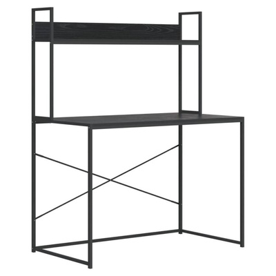 vidaXL Biurko na komputer, czarne 110x60x138cm materiał drewnopochodny