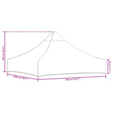 Dach do namiotu imprezowego, 2 x 2 m, czarny, 270 g/m?