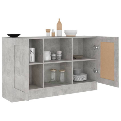 vidaXL Szafka, szarość betonu, 120x30,5x70 cm, materiał drewnopochodny