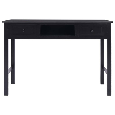 vidaXL Biurko, czarne, 110 x 45 x 76 cm, drewniane