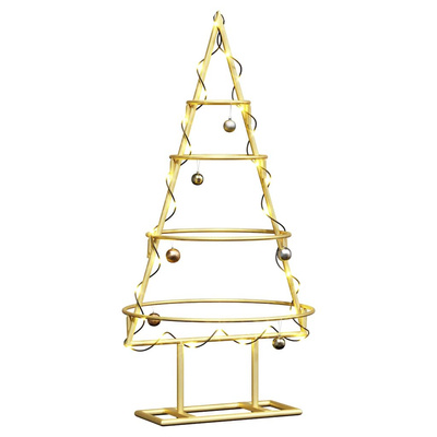 Metalowa choinka świąteczna złoty 60 cm Stal Malowana Proszkowo