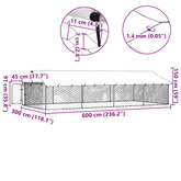 Kojec dla psa z zadaszeniem, 600 x 300 x 150 cm