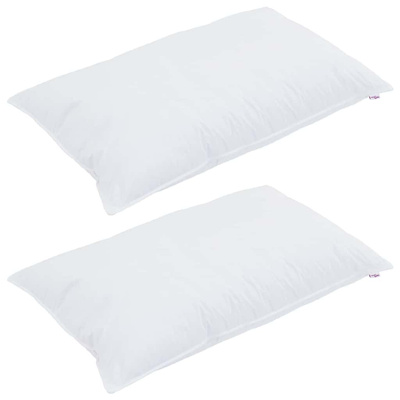 Poduszka z poduszką 2 pcs Biały 40 x 80 cm bawełna