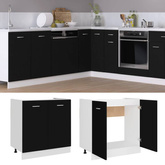 vidaXL Szafka pod zlew, czarna, 80x46x81,5 cm, materiał drewnopochodny