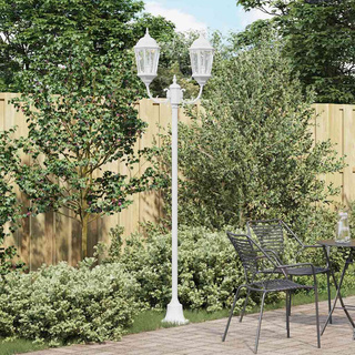Lampa ogrodowa Biały 68 x 20 x 235 cm Aluminium i szkło