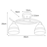 Lampa sufitowa K-JSL-6572/2 AB z serii COLAR