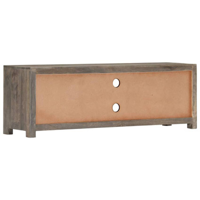 vidaXL Szafka pod TV, szara, 120x30x40 cm, lite drewno mango