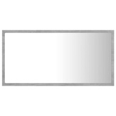 vidaXL Lustro łazienkowe LED, szarość betonu, 80x8,5x37 cm, akryl