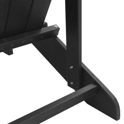 Krzesło Adirondack Czarny HDPE