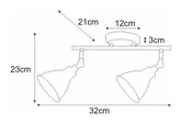 Lampa sufitowa K-8005-2 WH z serii WATSO WHITE KAJA