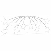 Gwiazda Świąteczna Wielokolorowe 182 x 58 cm PVC