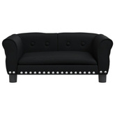 vidaXL Legowisko dla psa, czarne, 70x45x30 cm, sztuczna skóra