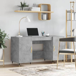 vidaXL Biurko, szarość betonu, 140x50x75 cm, materiał drewnopochodny wariant 10