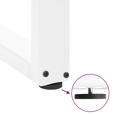 Nogi do stołu konsolowego w kształcie litery U 2 szt. Białe 38x(72-73) cm Stal
