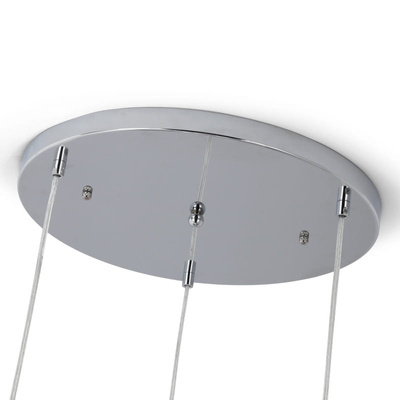 Lampa Wisząca srebrna  Szklana 3x E27 Abruzzo Sfero