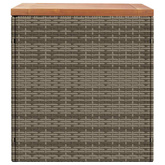 Skrzynia ogrodowa, szara, 110x50x54 cm, polirattan i akacja